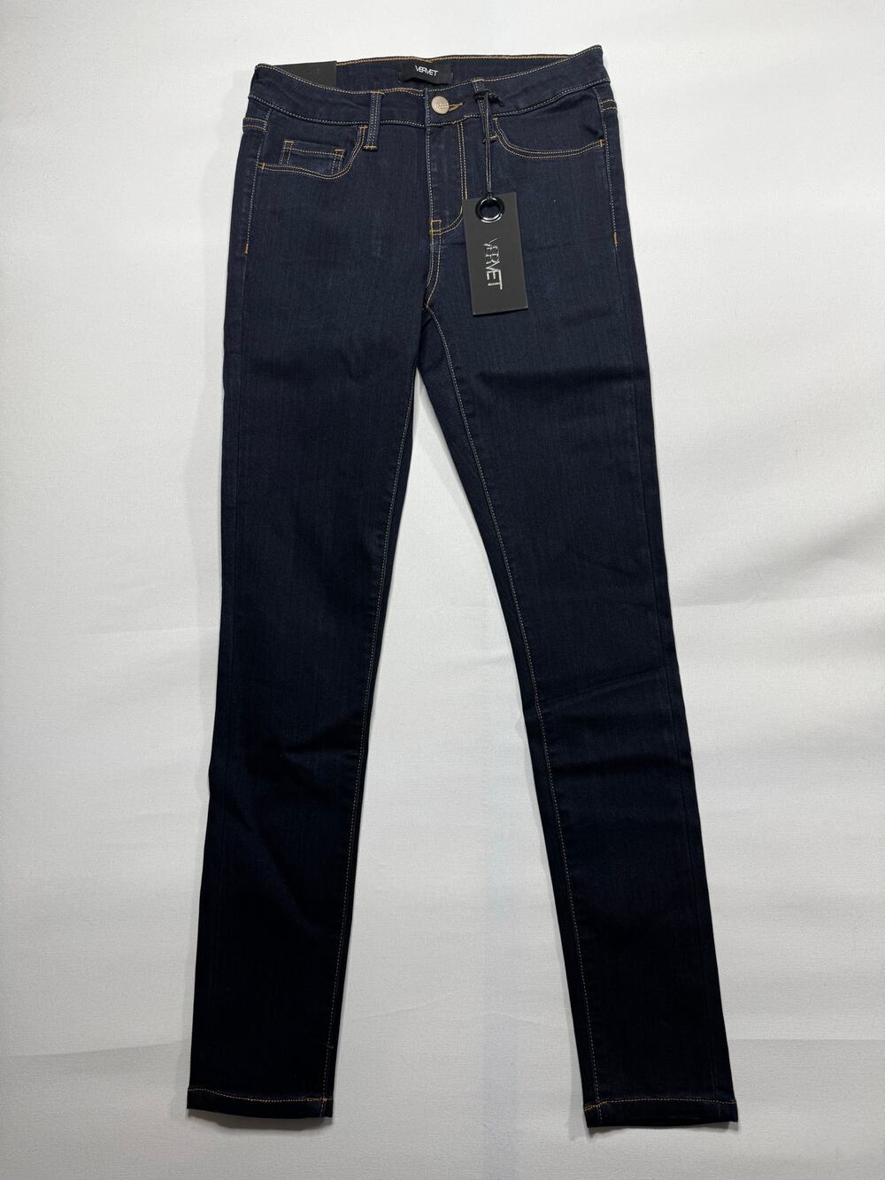 NWT Vervet Women's Mid Rise Ankle Skinny Fit Blue Denim Jeans - Sz 25 (26x27.5)